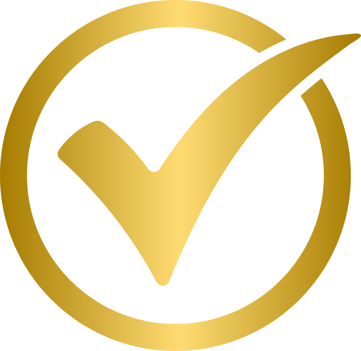 Gold check mark icon