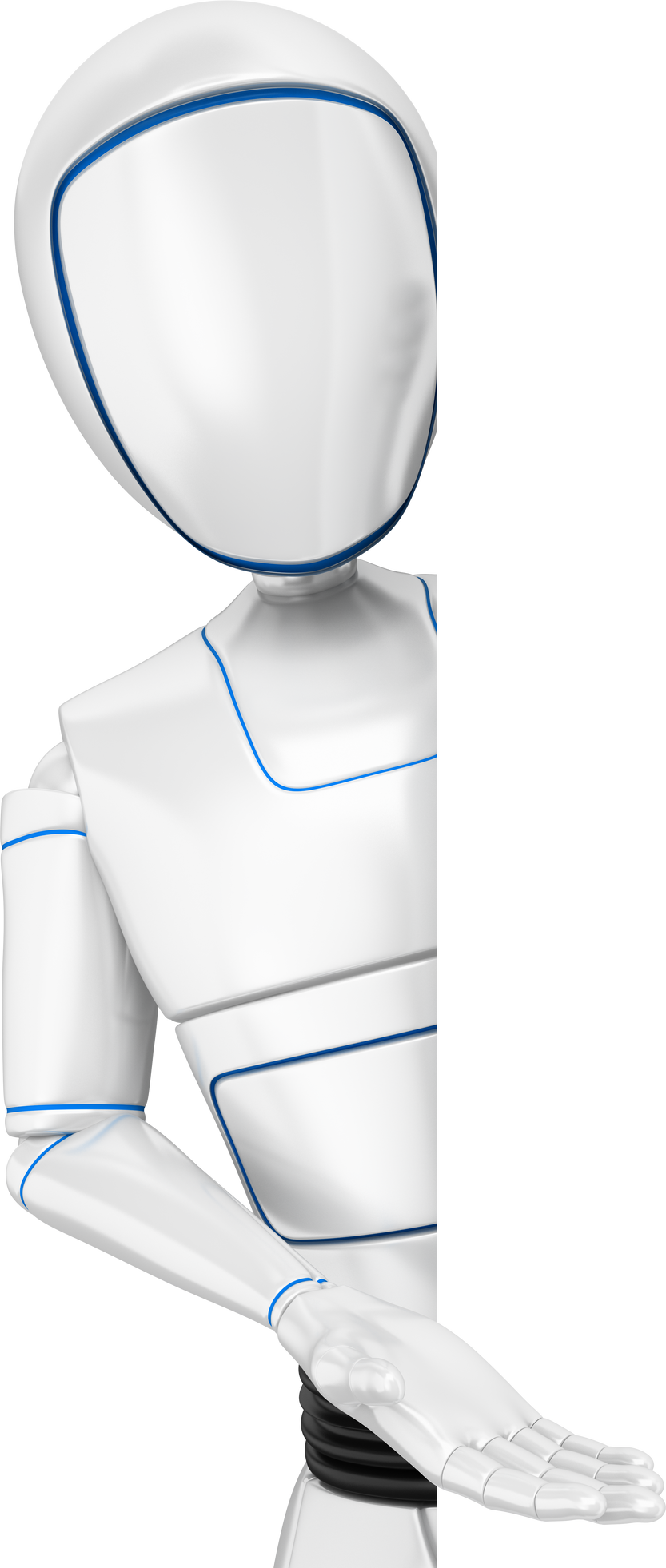 3D Humanoid Robot Pointing Aside